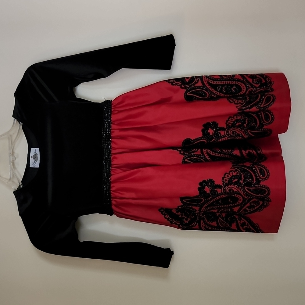Rare Editions Dress Black and Red Size 5